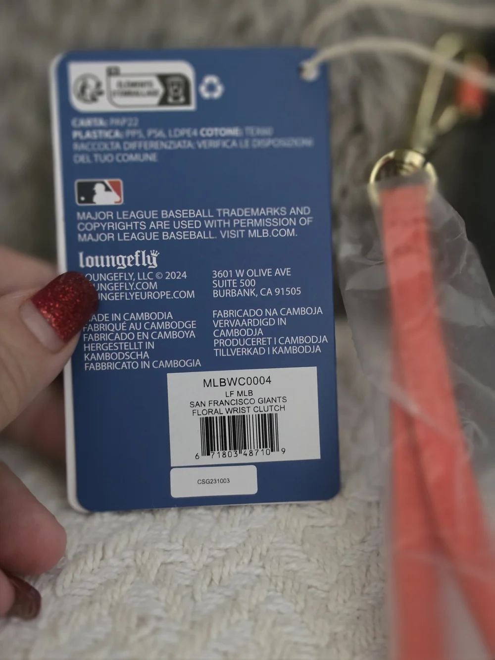 Loungefly San Francisco Giants Floral Zip Wallet - Black & Orange